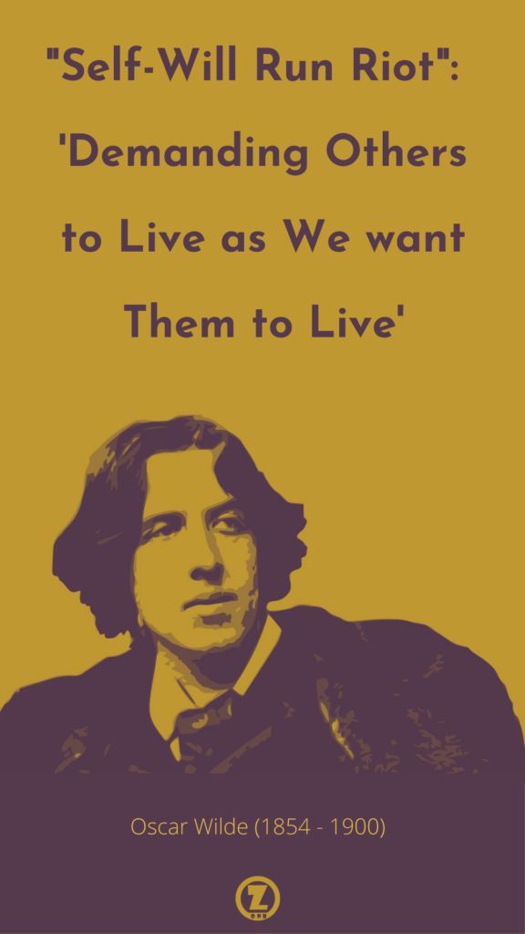 Oscar Wilde portrait and quote w/ sfz title